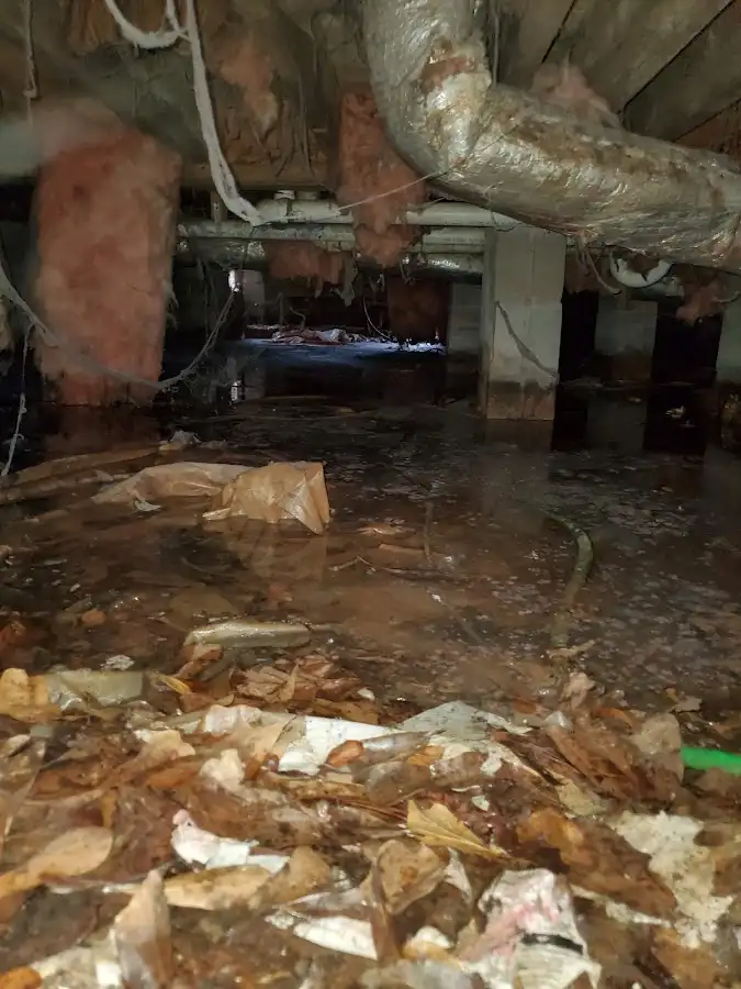 Crawl space flood assessment for Commercial Water Damage Restoration in Shawnee